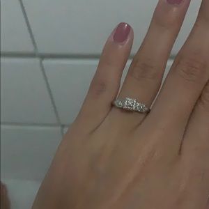 White gold engagement ring